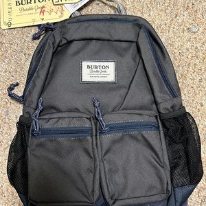 NWT Burton Youth Dark Gray With Dark Blue Trim Backpack